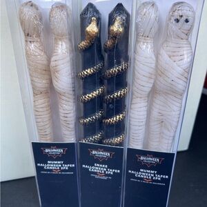 Kiloton House Halloween Mummy and Snake Taper Candle Set